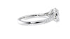 Oval Solitaire Half Set Split Diamond Band Engagement Ring