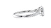 Oval Solitaire Half Set Split Diamond Band Engagement Ring
