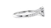 Oval Solitaire Half Set Split Diamond Band Engagement Ring