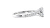 Oval Solitaire Half Set Split Diamond Band Engagement Ring