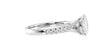 Oval Solitaire Half Set Split Diamond Band Engagement Ring
