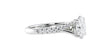 Oval Solitaire Half Set Split Diamond Band Engagement Ring
