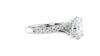 Oval Solitaire Half Set Split Diamond Band Engagement Ring