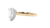 Pear Cut Solitaire Hidden Halo Diamond Engagement Ring
