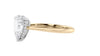 Pear Cut Solitaire Hidden Halo Diamond Engagement Ring