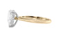 Pear Cut Solitaire Hidden Halo Diamond Engagement Ring