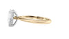 Pear Cut Solitaire Hidden Halo Diamond Engagement Ring
