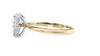 Pear Cut Solitaire Hidden Halo Diamond Engagement Ring