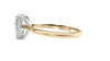 Pear Cut Solitaire Hidden Halo Diamond Engagement Ring