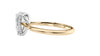 Pear Cut Solitaire Hidden Halo Diamond Engagement Ring