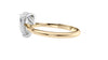 Pear Cut Solitaire Hidden Halo Diamond Engagement Ring