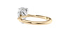 Pear Cut Solitaire Hidden Halo Diamond Engagement Ring