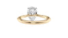 Pear Cut Solitaire Hidden Halo Diamond Engagement Ring
