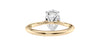 Pear Cut Solitaire Hidden Halo Diamond Engagement Ring