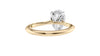 Pear Cut Solitaire Hidden Halo Diamond Engagement Ring
