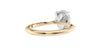 Pear Cut Solitaire Hidden Halo Diamond Engagement Ring
