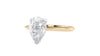 Pear Cut Solitaire Hidden Halo Diamond Engagement Ring