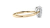 Pear Cut Solitaire Hidden Halo Diamond Engagement Ring