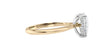 Pear Cut Solitaire Hidden Halo Diamond Engagement Ring