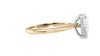 Pear Cut Solitaire Hidden Halo Diamond Engagement Ring