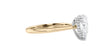 Pear Cut Solitaire Hidden Halo Diamond Engagement Ring