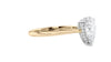 Pear Cut Solitaire Hidden Halo Diamond Engagement Ring