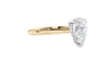 Pear Cut Solitaire Hidden Halo Diamond Engagement Ring