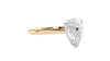Pear Cut Solitaire Hidden Halo Diamond Engagement Ring