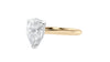 Pear Cut Solitaire Hidden Halo Diamond Engagement Ring