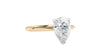 Pear Cut Solitaire Hidden Halo Diamond Engagement Ring