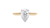 Pear Cut Solitaire Hidden Halo Diamond Engagement Ring