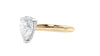 Pear Cut Solitaire Hidden Halo Diamond Engagement Ring