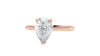 Pear Cut Solitaire Hidden Halo Diamond Engagement Ring