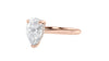 Pear Cut Solitaire Hidden Halo Diamond Engagement Ring