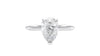 Pear Cut Solitaire Hidden Halo Diamond Engagement Ring