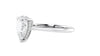 Pear Cut Solitaire Hidden Halo Diamond Engagement Ring