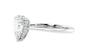 Pear Cut Solitaire Hidden Halo Diamond Engagement Ring