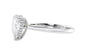 Pear Cut Solitaire Hidden Halo Diamond Engagement Ring