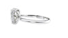 Pear Cut Solitaire Hidden Halo Diamond Engagement Ring