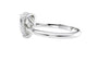 Pear Cut Solitaire Hidden Halo Diamond Engagement Ring