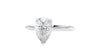 Pear Cut Solitaire Hidden Halo Diamond Engagement Ring
