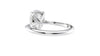 Pear Cut Solitaire Hidden Halo Diamond Engagement Ring