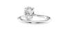 Pear Cut Solitaire Hidden Halo Diamond Engagement Ring