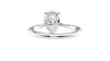 Pear Cut Solitaire Hidden Halo Diamond Engagement Ring