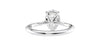Pear Cut Solitaire Hidden Halo Diamond Engagement Ring