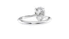 Pear Cut Solitaire Hidden Halo Diamond Engagement Ring
