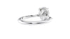 Pear Cut Solitaire Hidden Halo Diamond Engagement Ring
