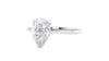 Pear Cut Solitaire Hidden Halo Diamond Engagement Ring