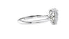 Pear Cut Solitaire Hidden Halo Diamond Engagement Ring
