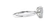 Pear Cut Solitaire Hidden Halo Diamond Engagement Ring